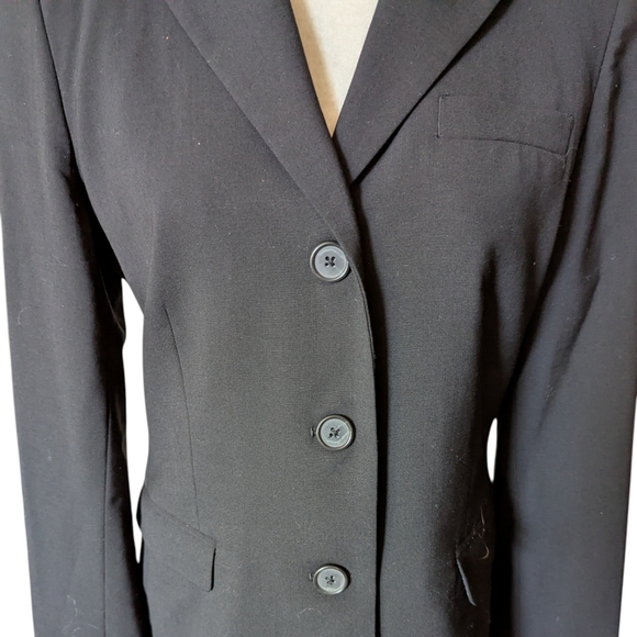 Banana Republic Wool Black Career Office Siren Classic Blazer Sz 8 - Picture 2 of 11